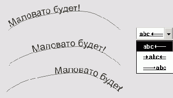 Альтернативы списка положения по горизонтали и соответствующие им варианты размещения